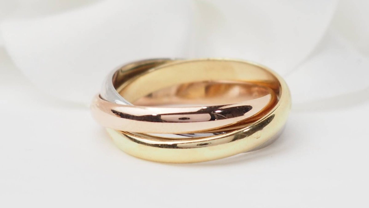 Cartier Bague Alliance Trinity Trois Ors 18K Vintage - Maison Eloe