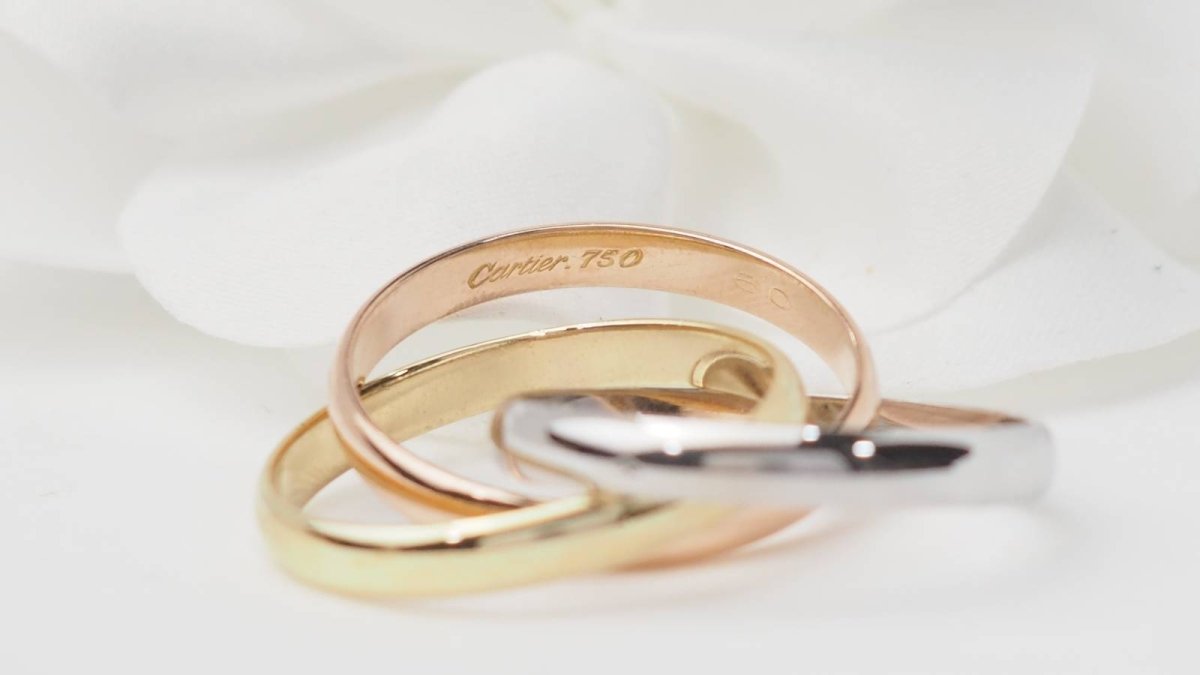 Cartier Bague Alliance Trinity Trois Ors 18K Vintage - Maison Eloe