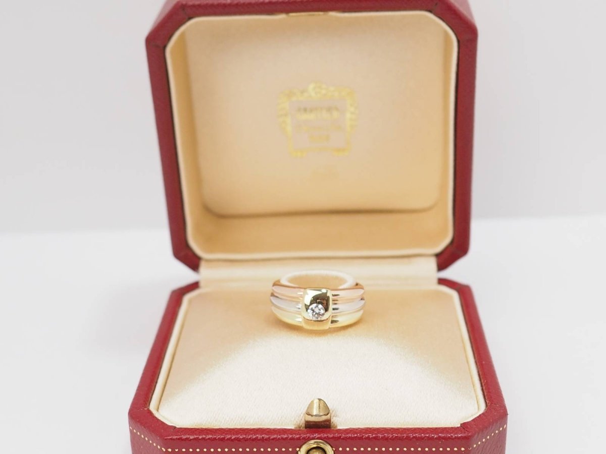 Cartier Bague Vintage Diamant 3 Ors - Maison Eloe
