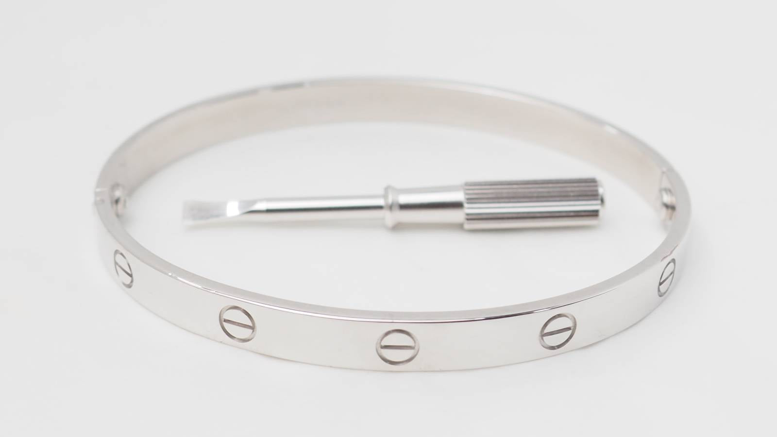 Cartier, Bracelet Love Or Blanc Vintage