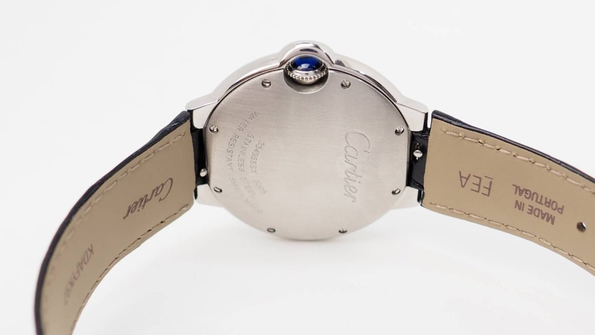 Cartier Montre Ballon Bleu 3005 acier sur cuir - Maison Eloe