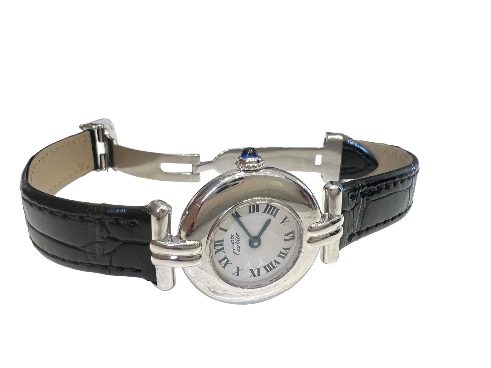 Cartier, Colisée Must Watch, Silver on Leather