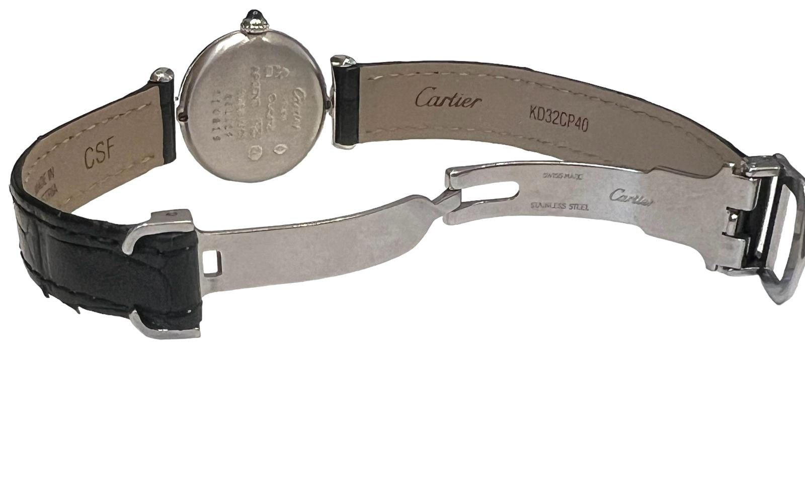 Cartier, Colisée Must Watch, Silver on Leather