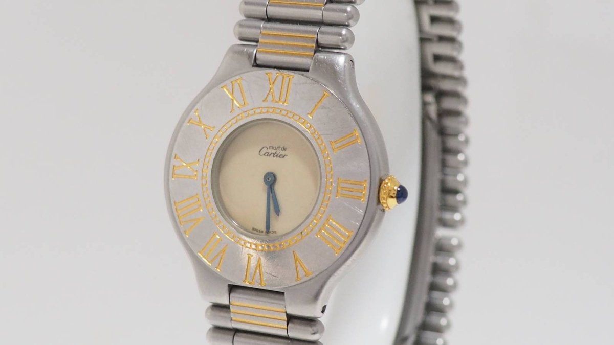 Cartier, Montre Must 21 acier plaqué Or - Maison Eloe
