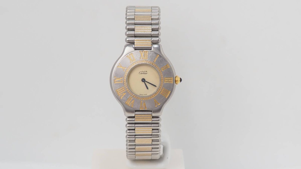 Cartier, Montre Must 21 acier plaqué Or - Maison Eloe