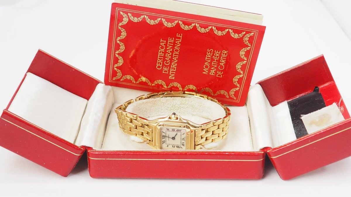 Cartier, Montre Panthere Or jaune Vintage full set - Maison Eloe