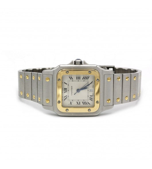 Cartier, Santos'Galbée" Watch, Gold and Steel, Vintage