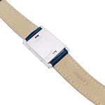 Cartier "Tank basculante" watch, steel and leather.
