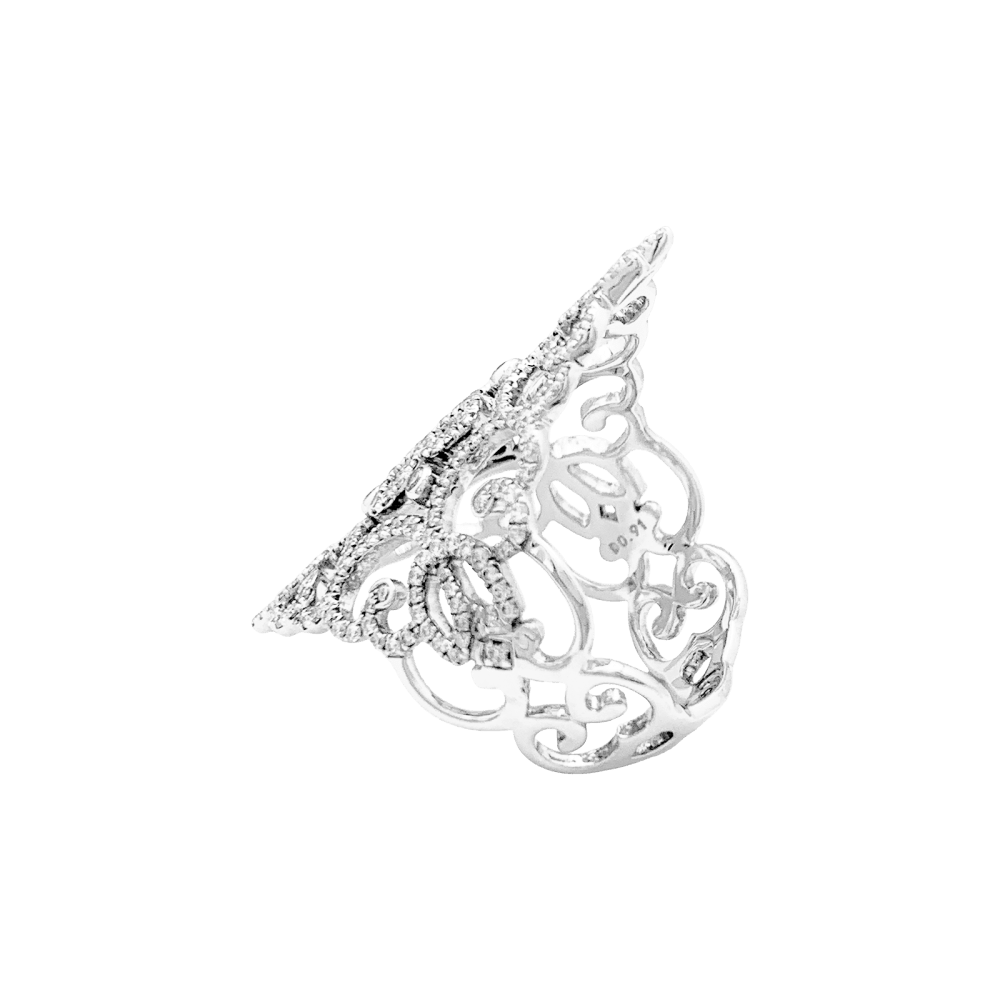 Bague Messika, "Eden", or blanc, diamants.