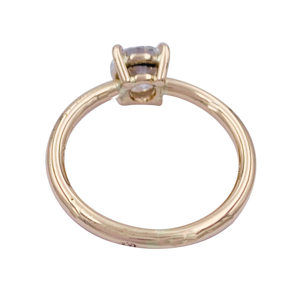 Bague solitaire en or rose, diamant 1 carat. - Maison Eloe