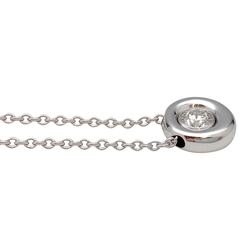 Chaumet "Anneau" model chain and pendant in white gold and diamond.
