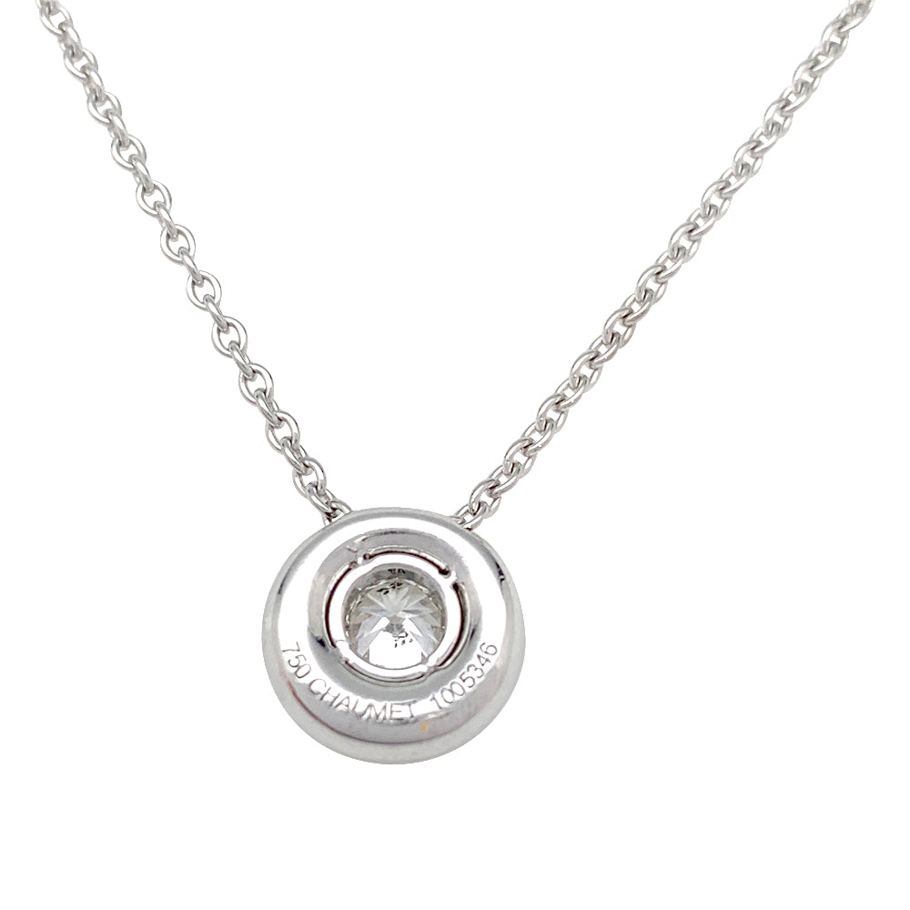 Chaumet "Anneau" model chain and pendant in white gold and diamond.