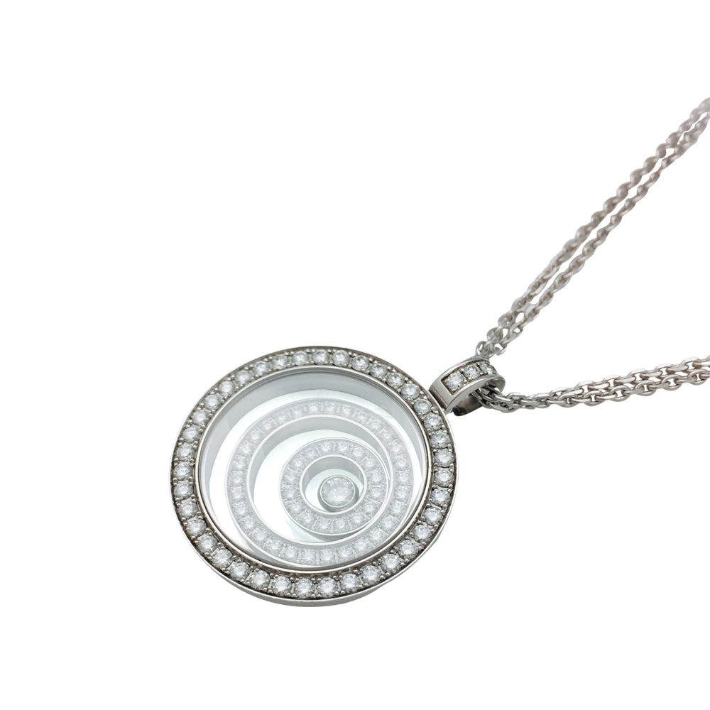 Chopard "Happy Spirit" chain and pendant in white gold and diamonds