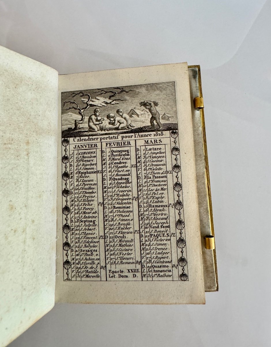 Carnet De Bal d'époque Charles X Nacre et Bronze doré - Maison Eloe