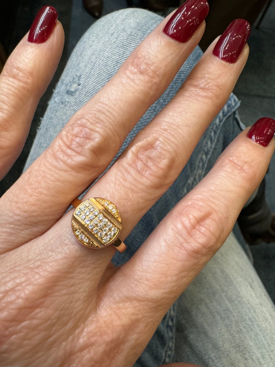 Chaumet, "Class One Croisiere" ring in gold and diamonds