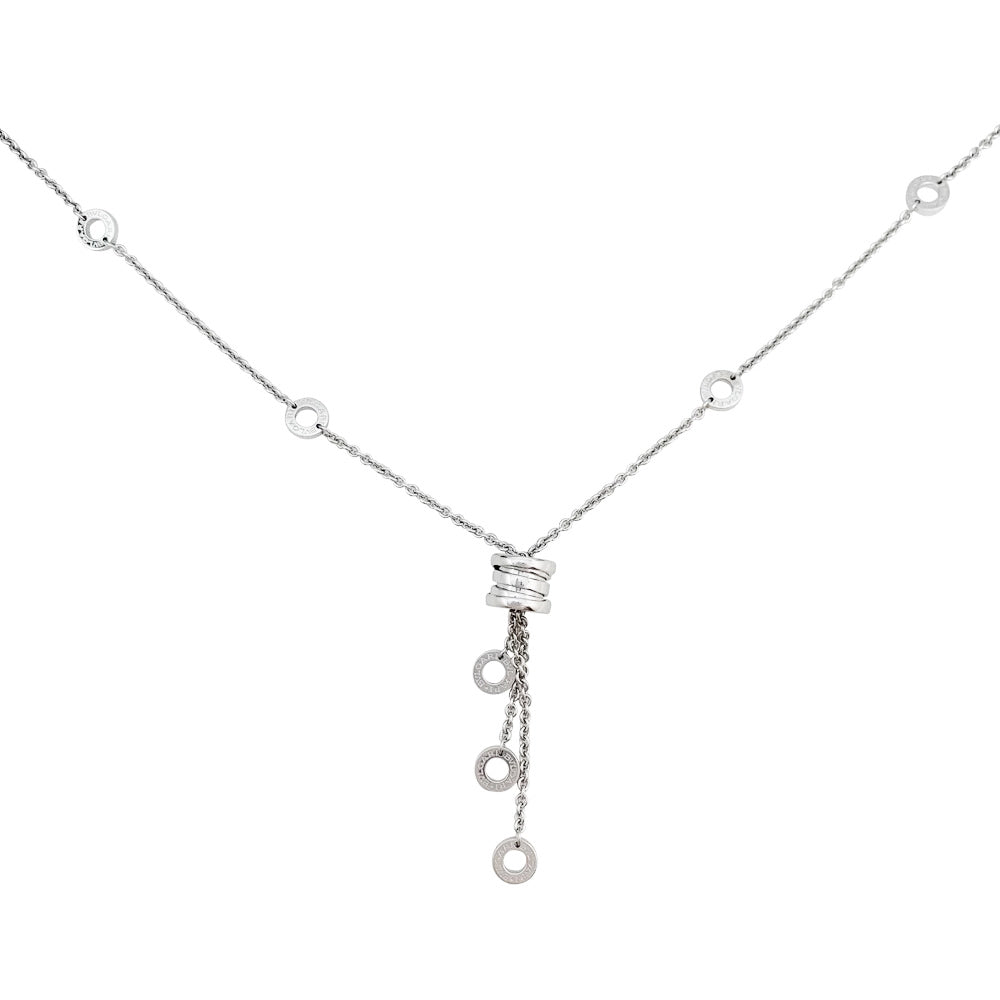 Collier Bulgari, "B.Zero1", or blanc.