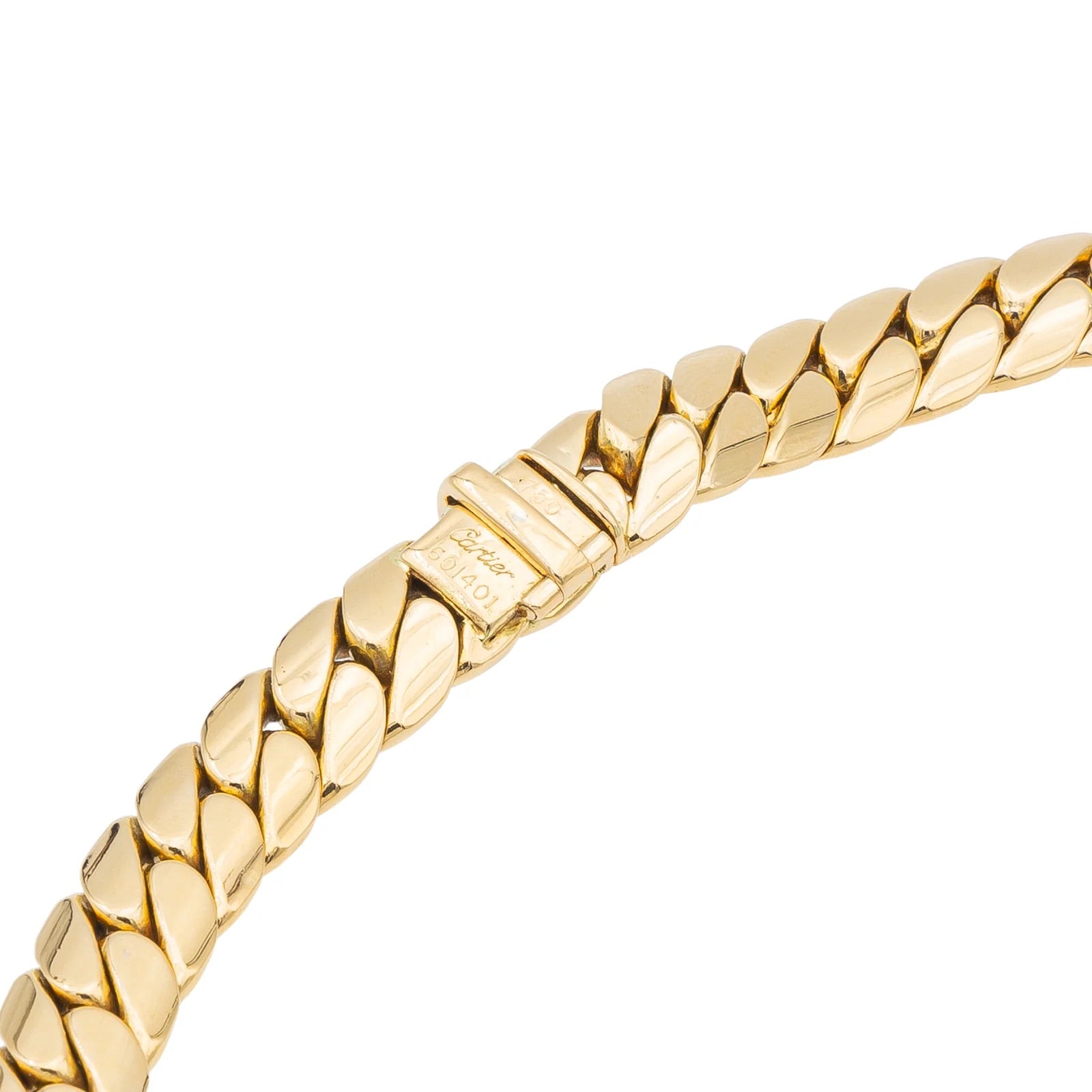 Cartier English Mesh Necklace Yellow Gold