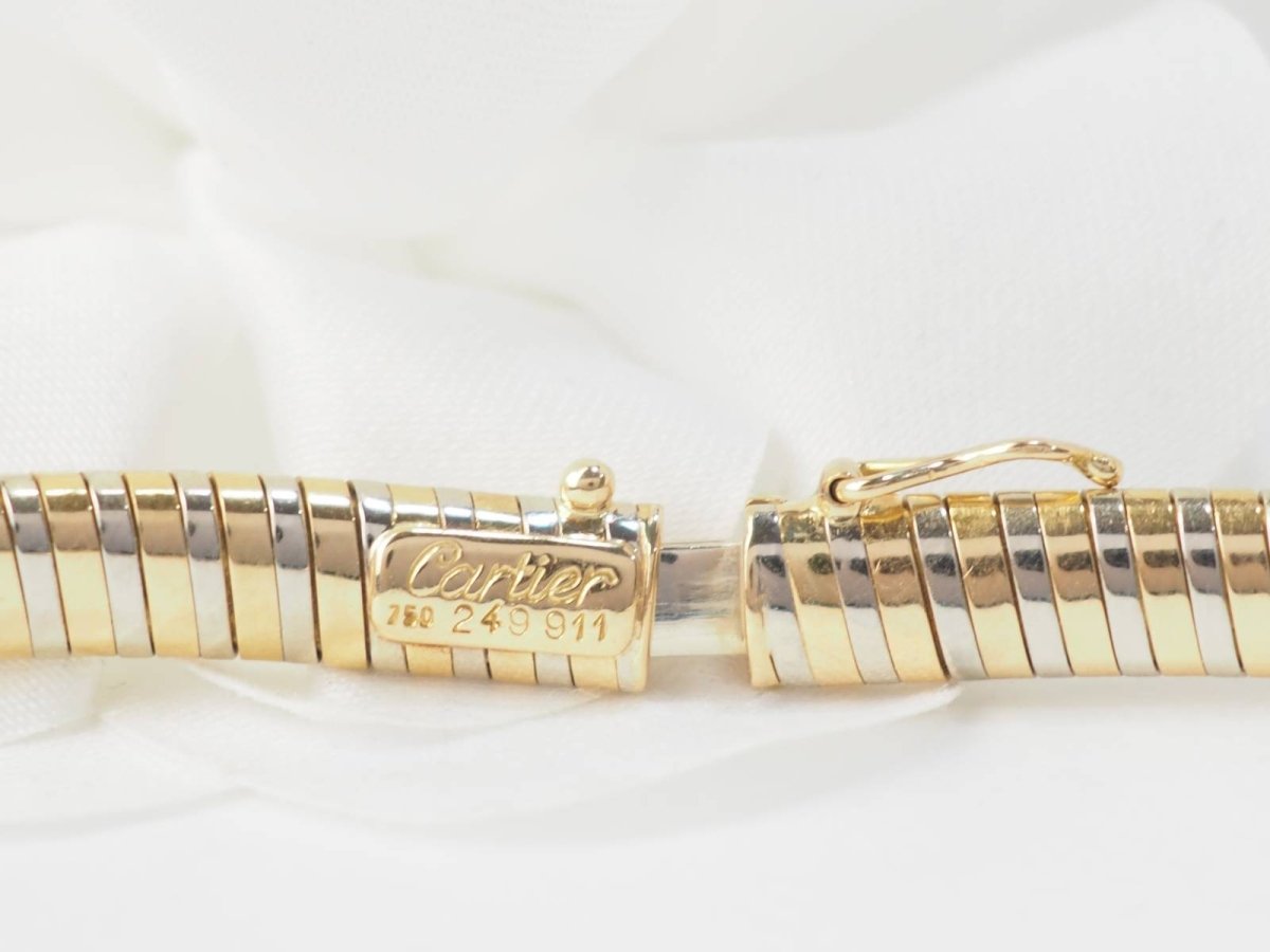 Collier Cartier Tubogas 2 ors Vintage - Maison Eloe