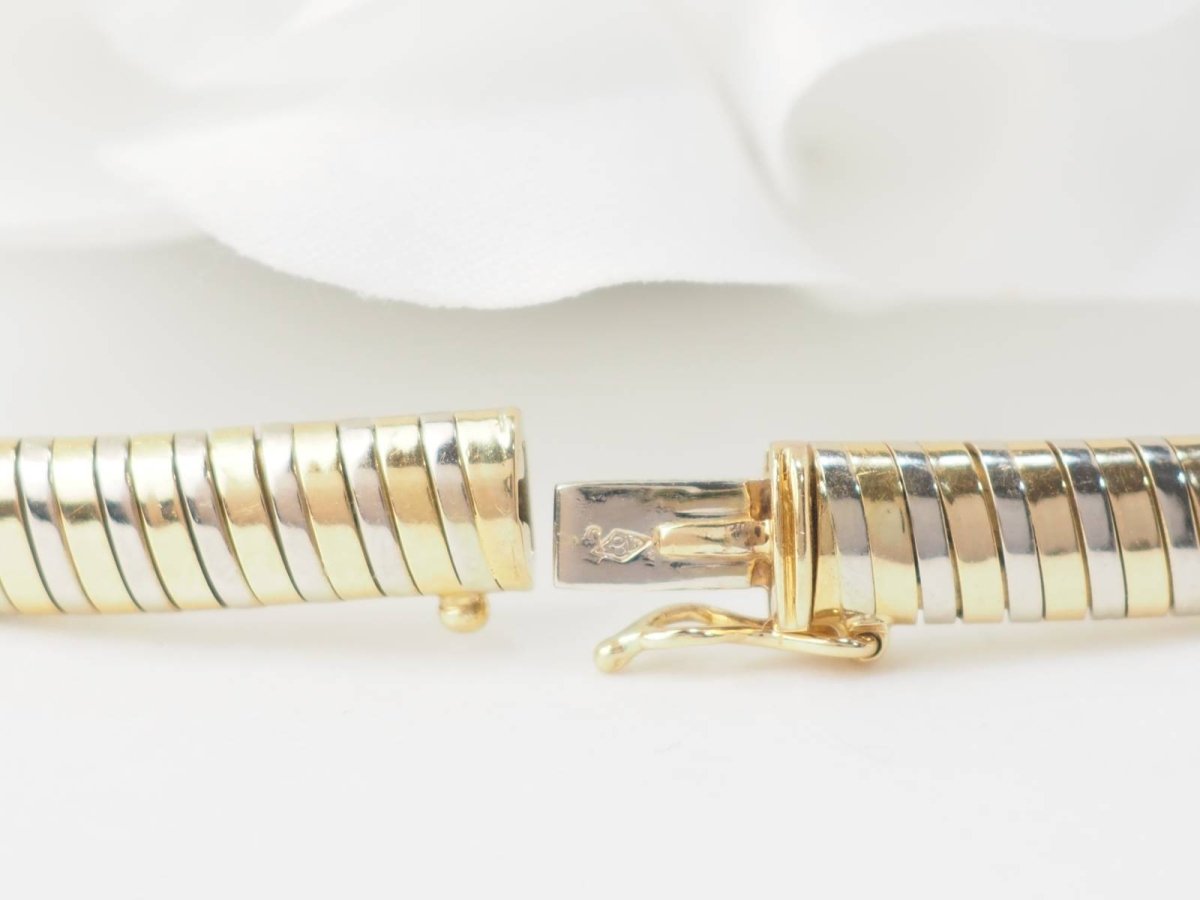 Collier Cartier Tubogas 2 ors Vintage - Maison Eloe