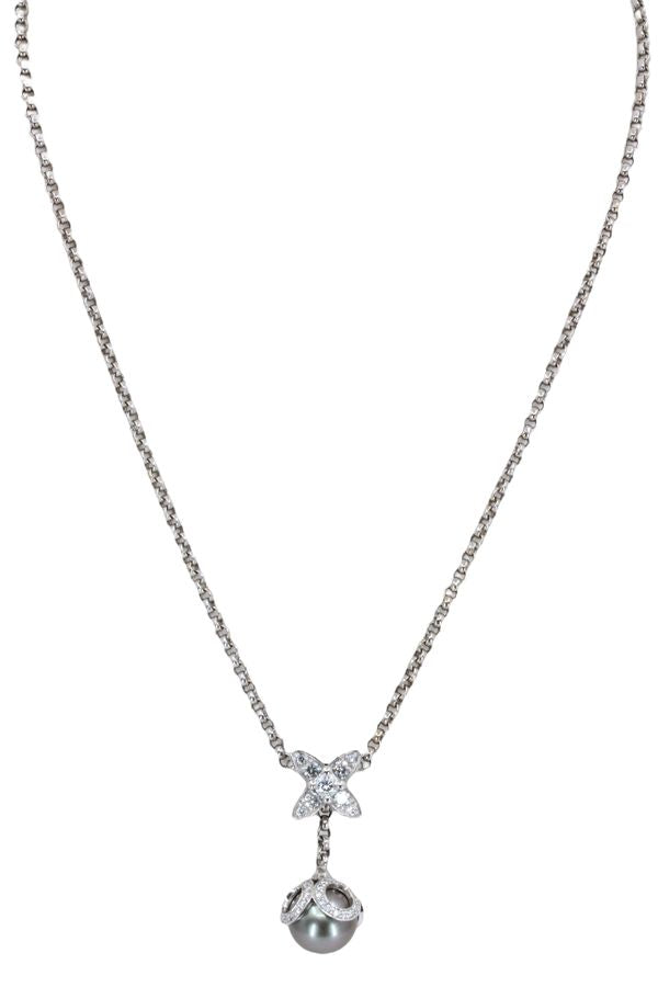 Vuitton, Collier Or blanc, Diamants et Perle de Tahiti