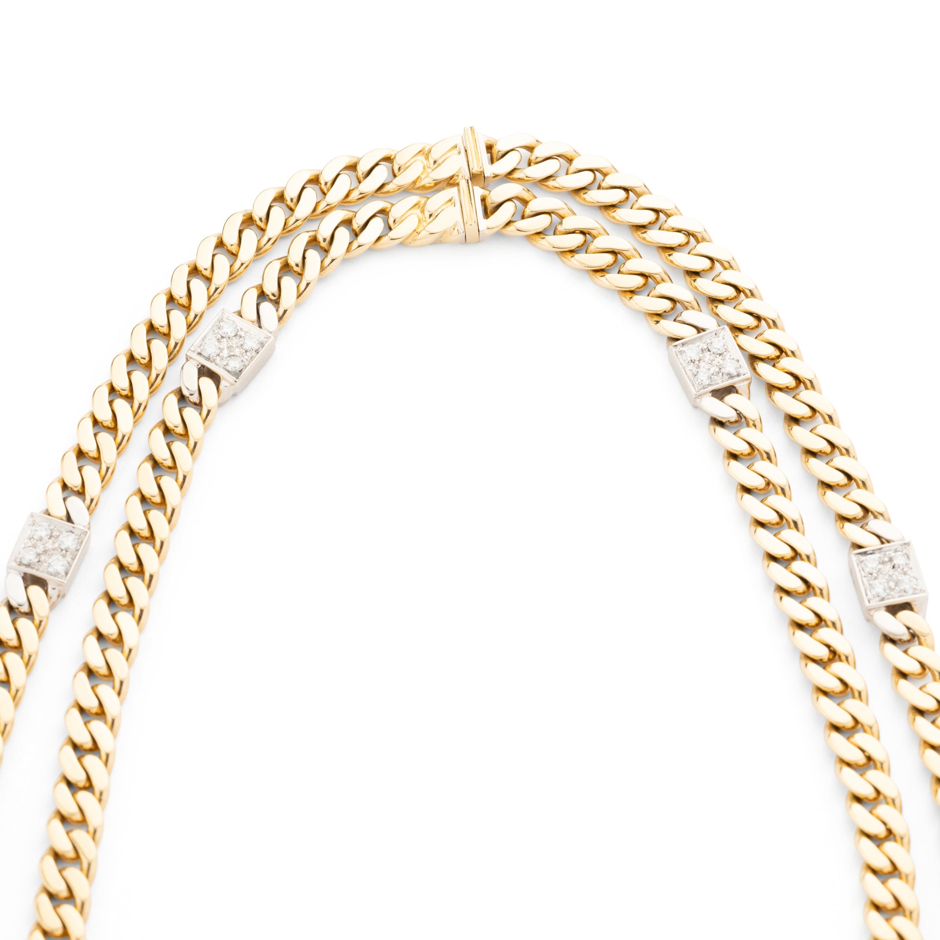 Pomellato gold and diamond sautoir necklace