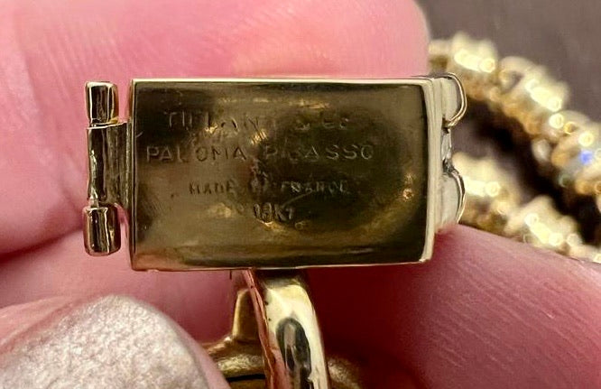 Collier vintage or et diamants par Georges Lenfant signé Paloma Picasso et signé Tiffany