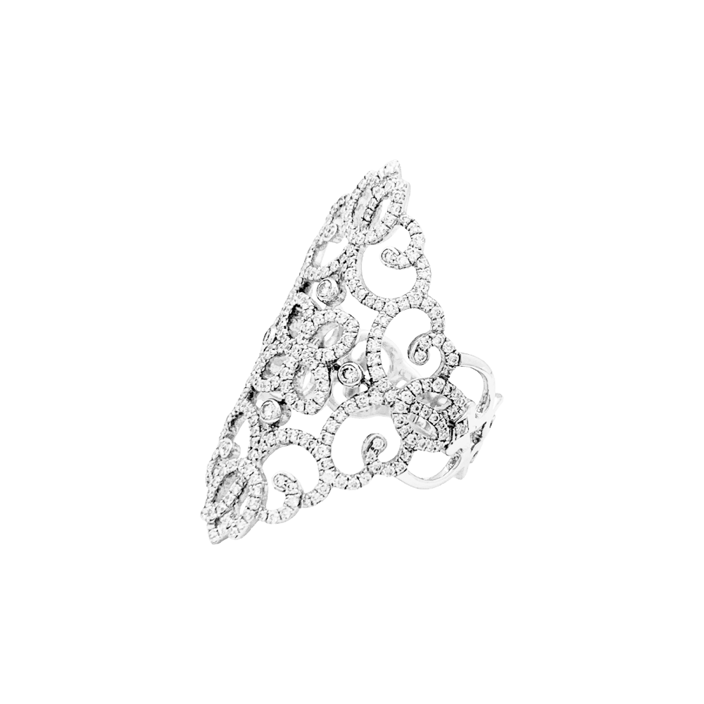 Bague Messika, "Eden", or blanc, diamants.