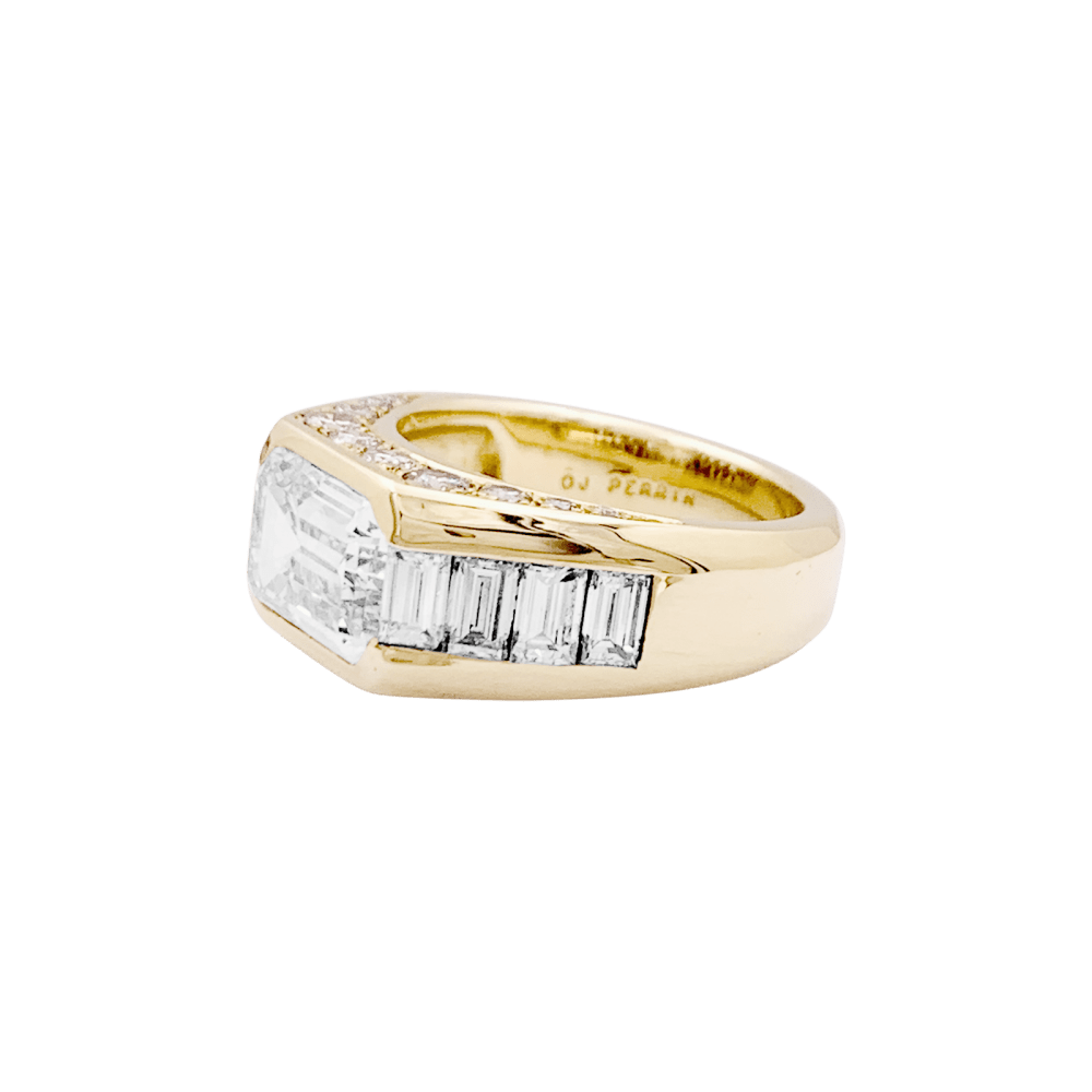 Bague O.J. Perrin, or jaune et diamants. - Maison Eloe