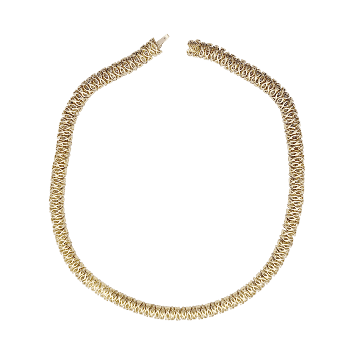 Collier "Rivière" or jaune, diamants. - Maison Eloe