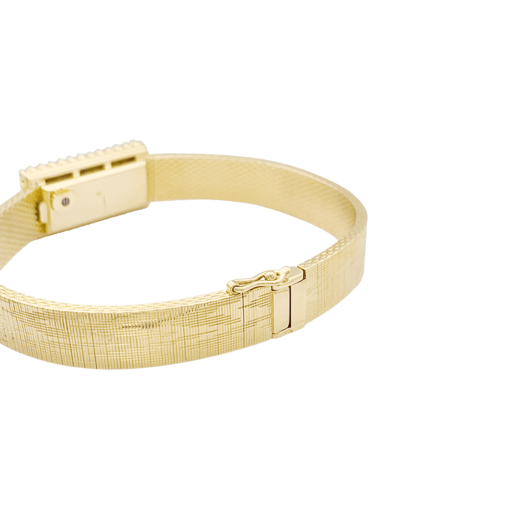 Montre vintage UTI, mouvement Blancpain, or jaune, diamants.