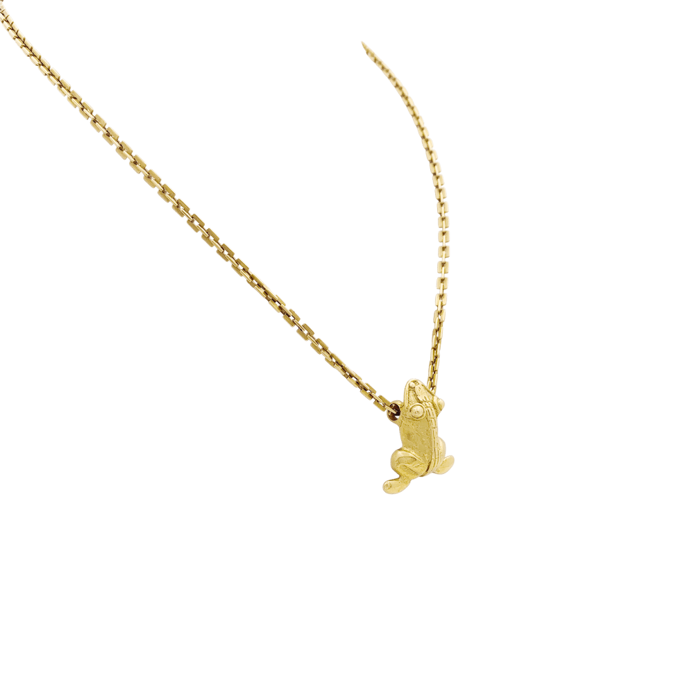 Collier « Grenouille », or jaune.