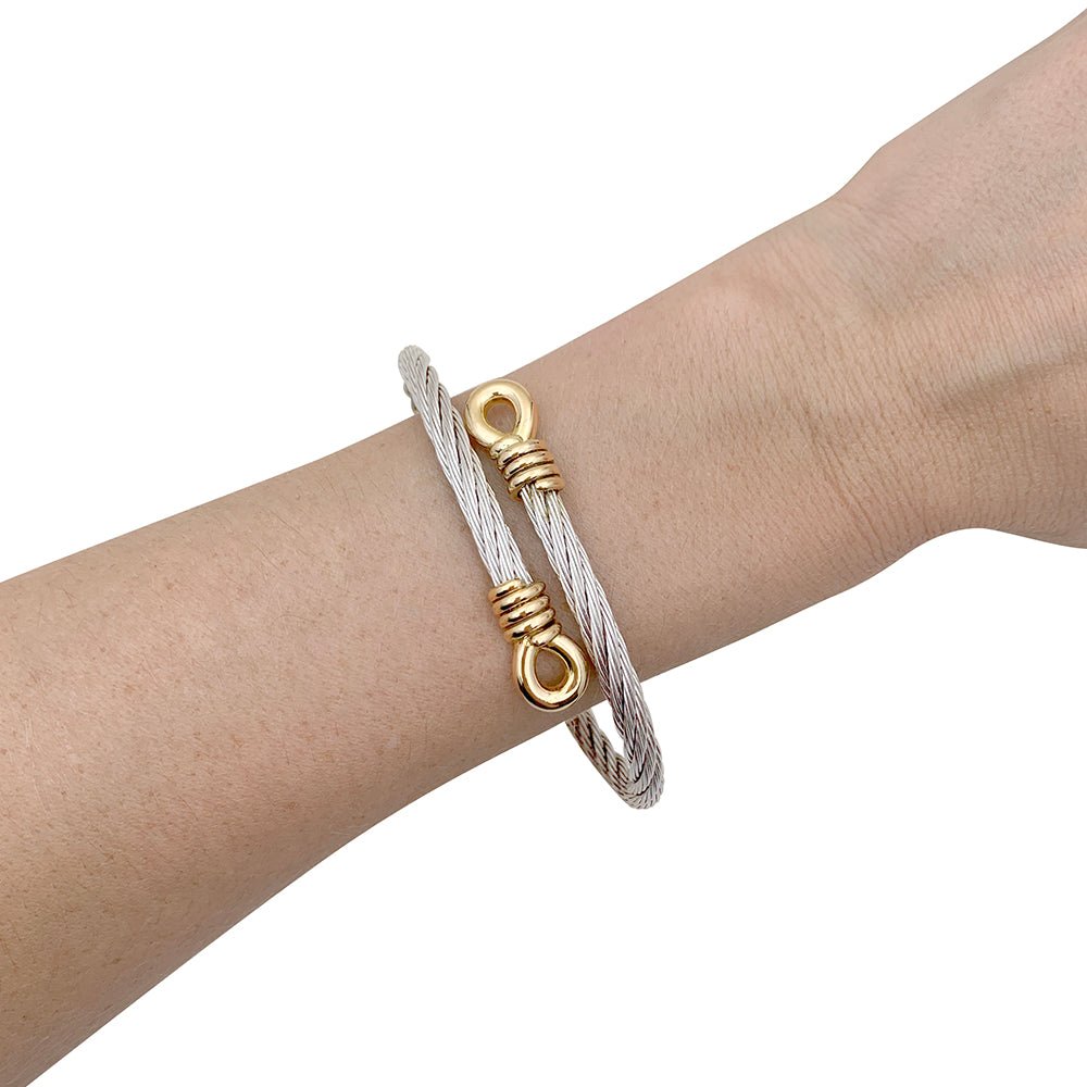 Bracelet Fred "Force 10", or et acier. - Maison Eloe
