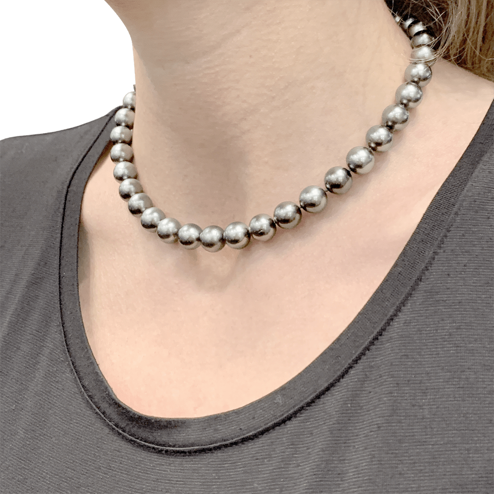 Collier perles de Tahiti, or jaune. - Maison Eloe