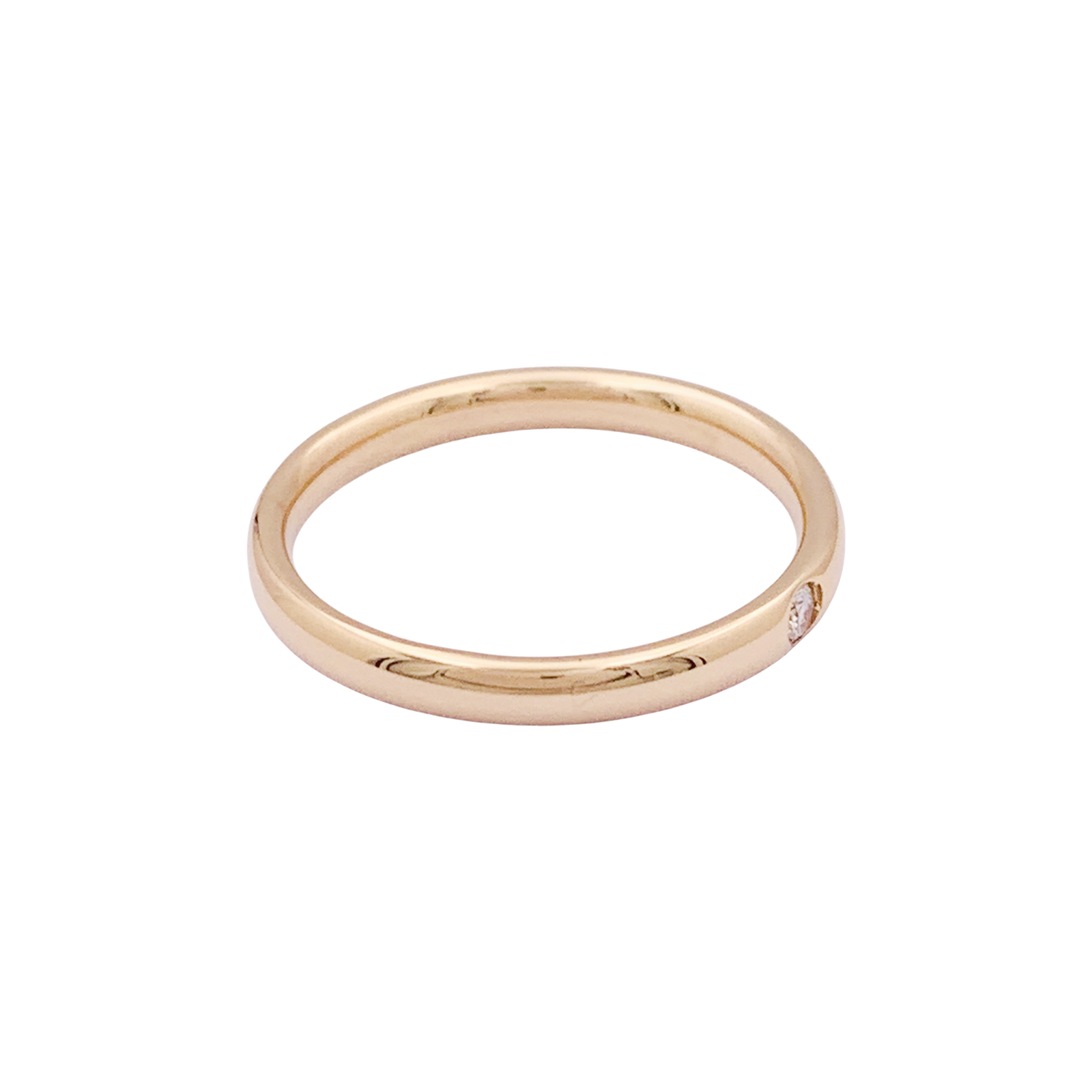 Bague Pomellato, "Lucciole", or rose, diamant.