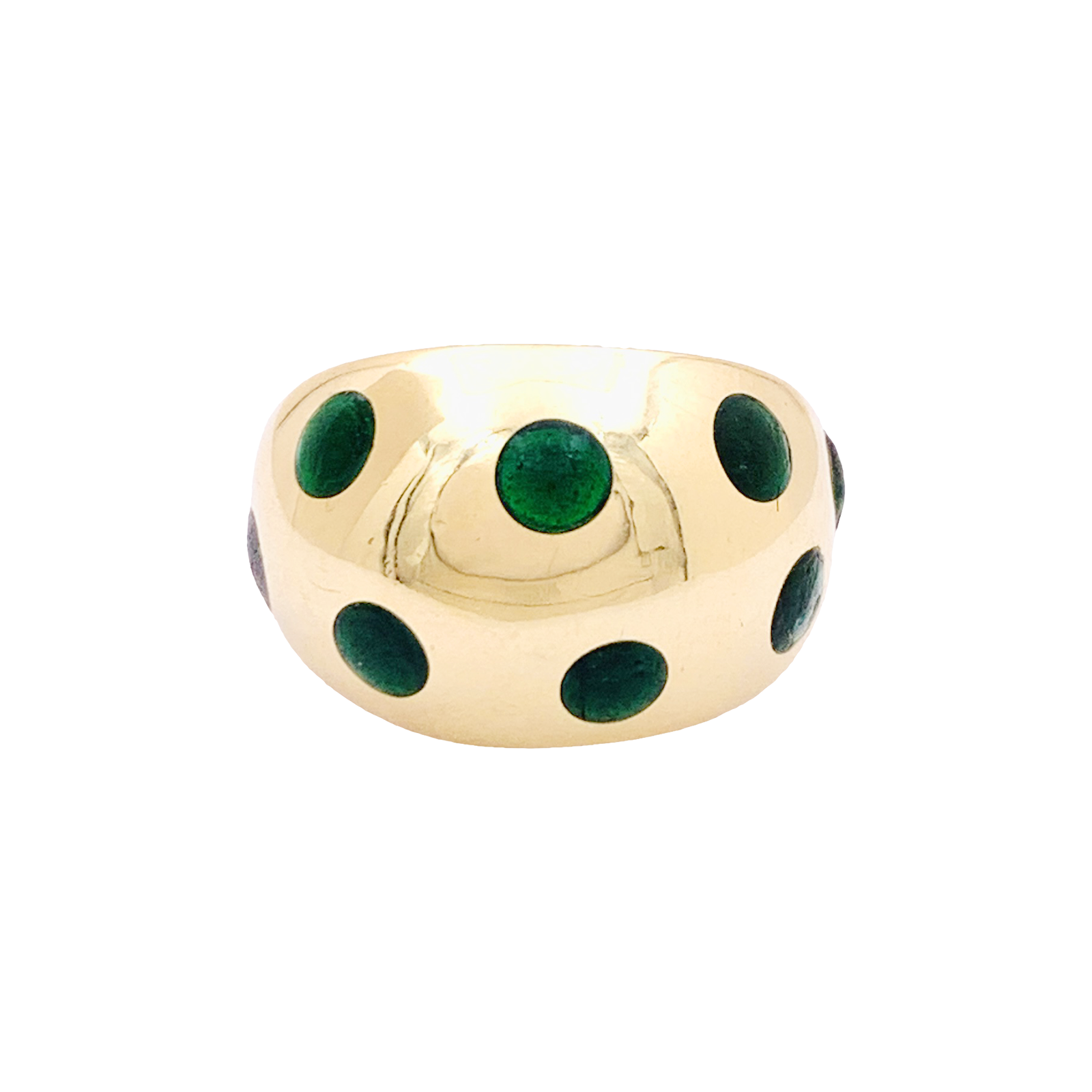 Bague vintage Van Cleef & Arpels, or jaune, laque.