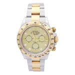 Montre Rolex, "Cosmograph Daytona", or jaune et acier.
