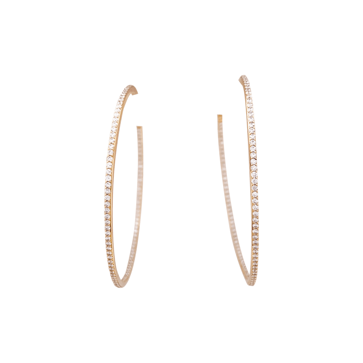 Créoles Messika "New Gatsby" or rose, diamants. - Maison Eloe