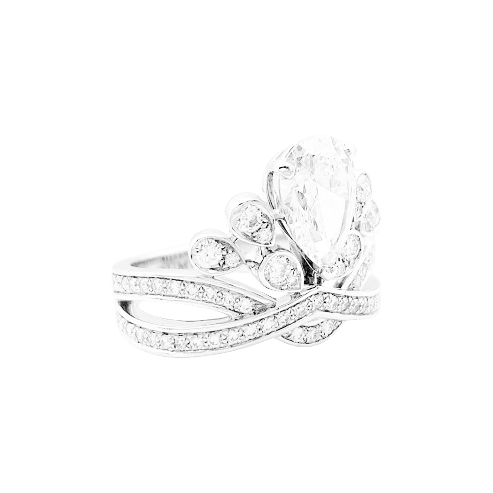Bague Chaumet, "Joséphine Aigrette Impériale", platine et diamants.