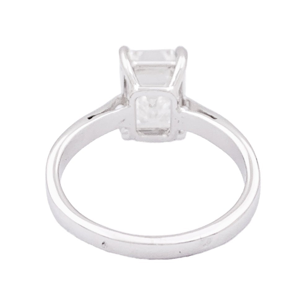 Bague taille émeraude, or blanc. - Maison Eloe