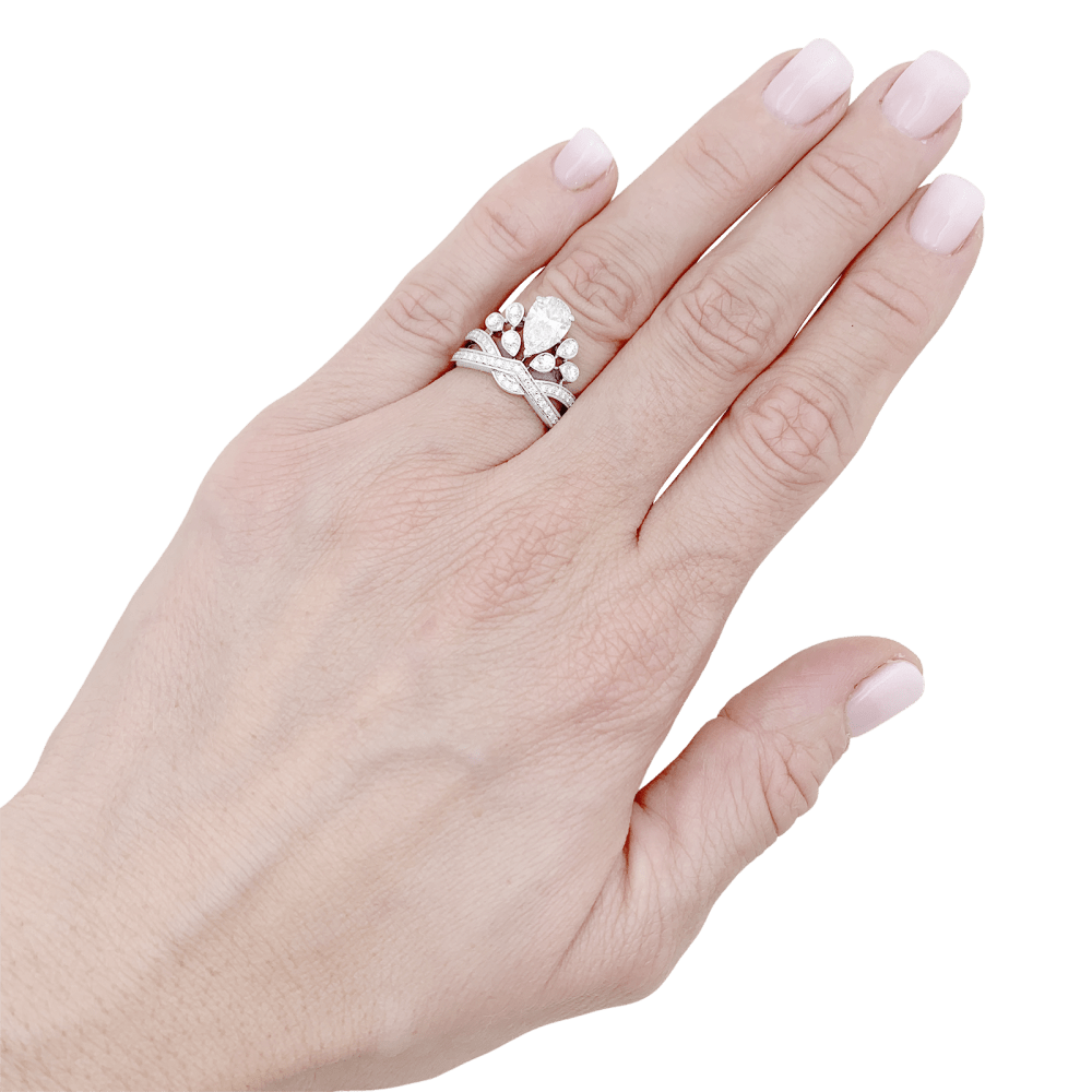 Bague Chaumet, "Joséphine Aigrette Impériale", platine et diamants.