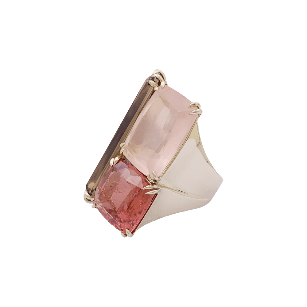 Bague H.Stern, collection "Cobblestones", or noble, pierres de couleur.