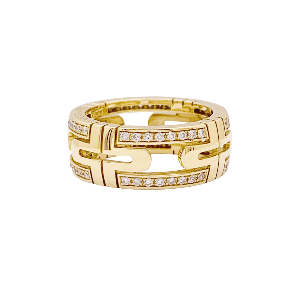 Bague Bulgari, "Parentesi", or jaune et diamants.