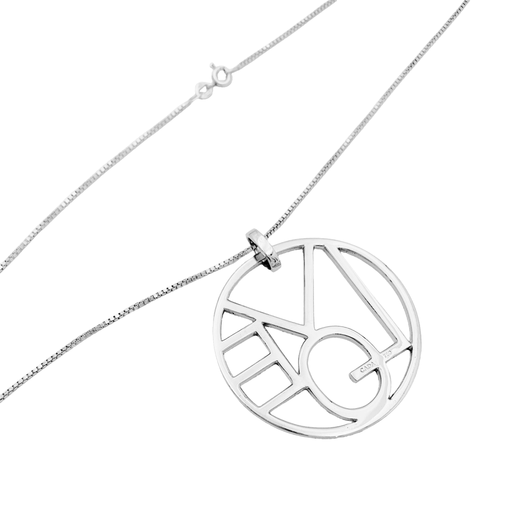 Collier Cada, "Love" or blanc et diamants. - Maison Eloe