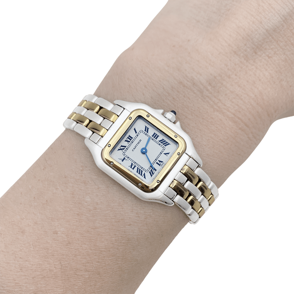 Montre Cartier, "Panthère", acier et or jaune. - Maison Eloe