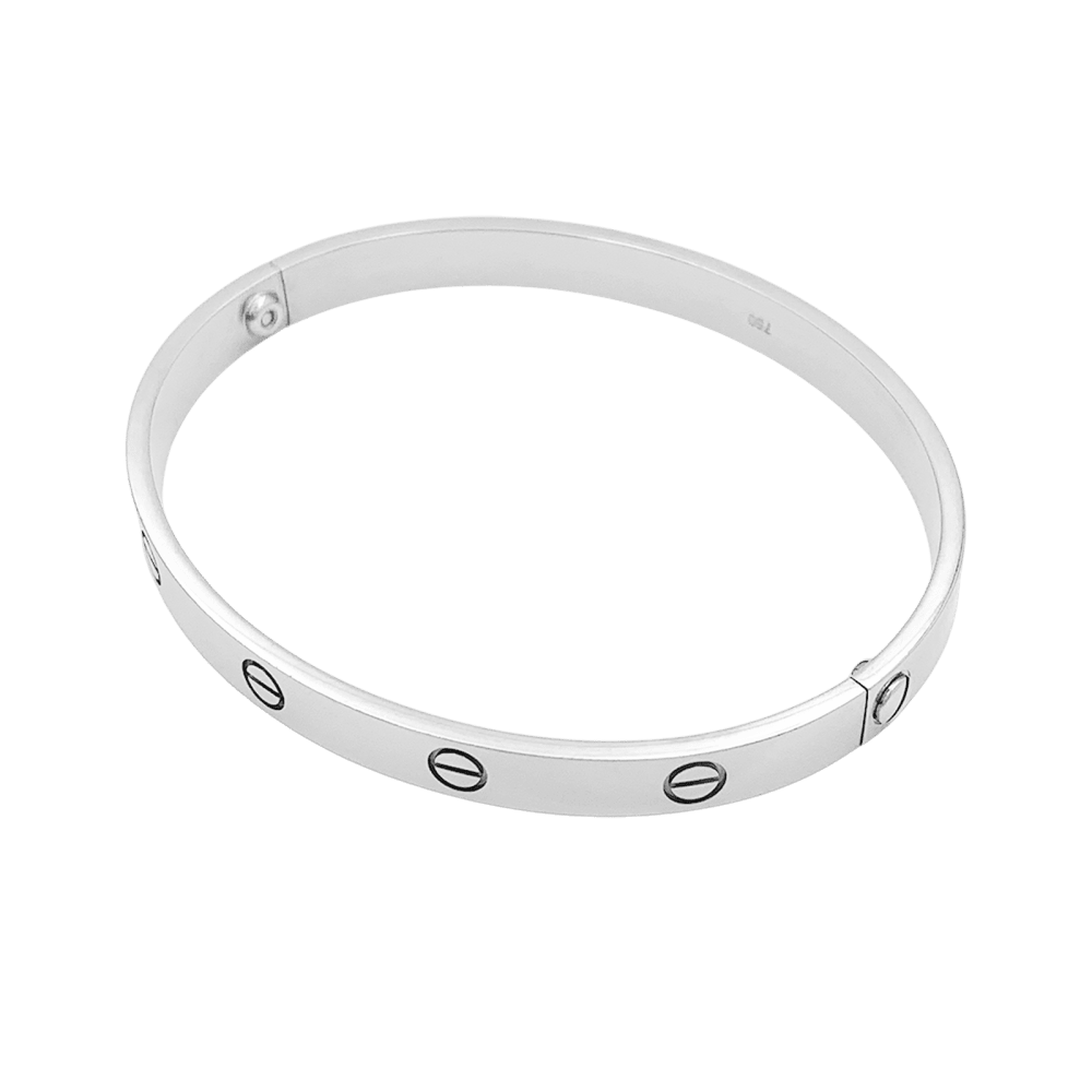 Bracelet Cartier, "Love", or blanc.