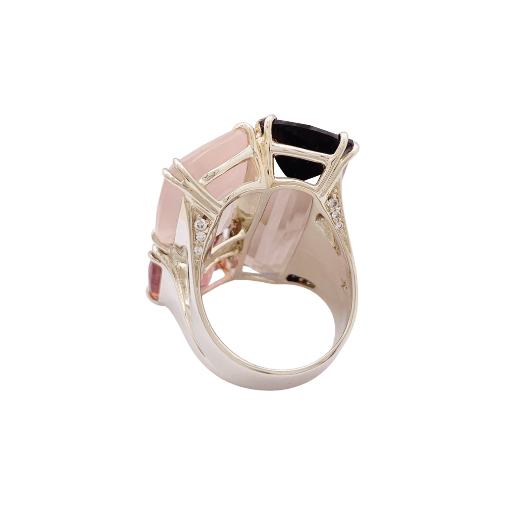 Bague H.Stern, collection "Cobblestones", or noble, pierres de couleur.