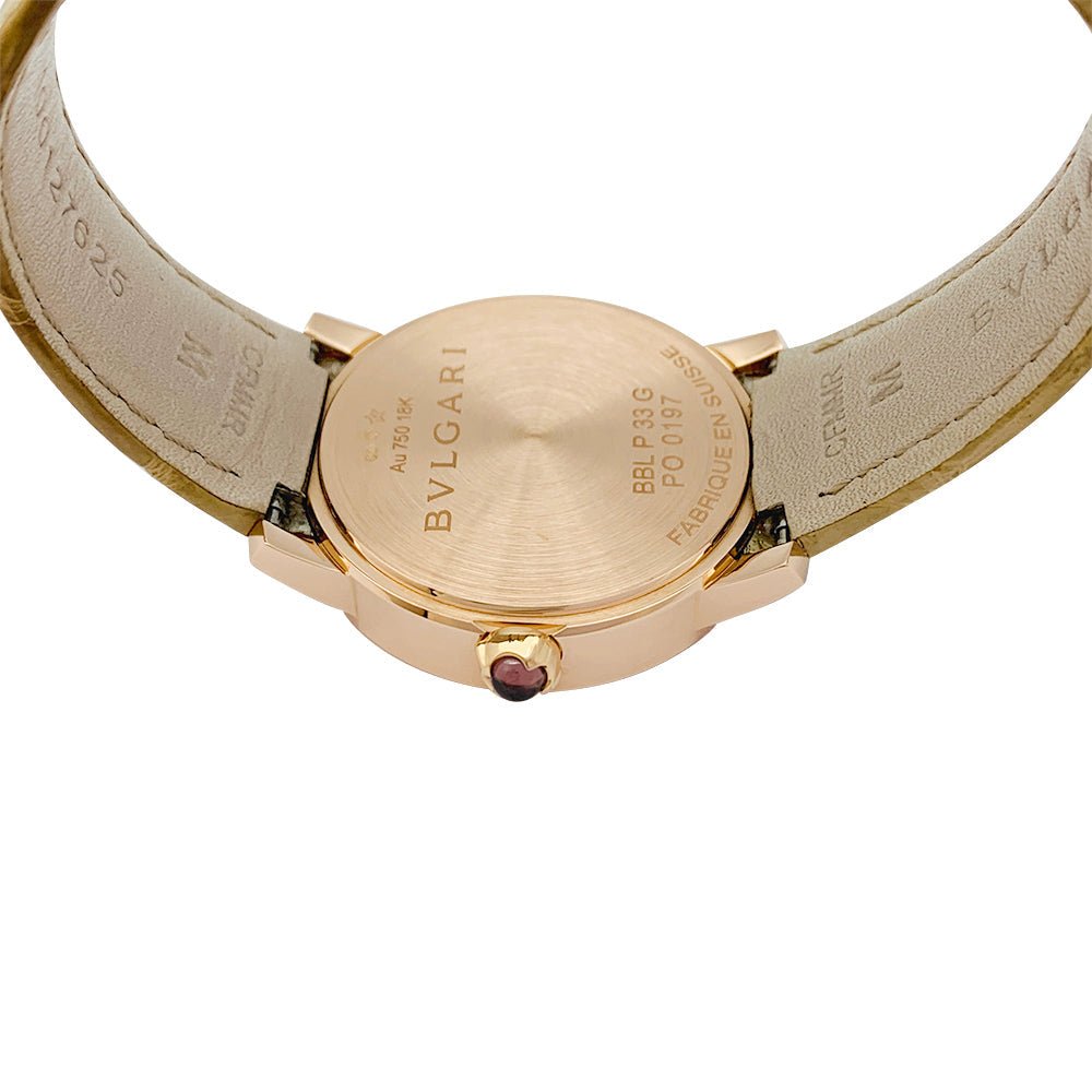 Montre Bulgari, modele "BB33"en or rose - Maison Eloe