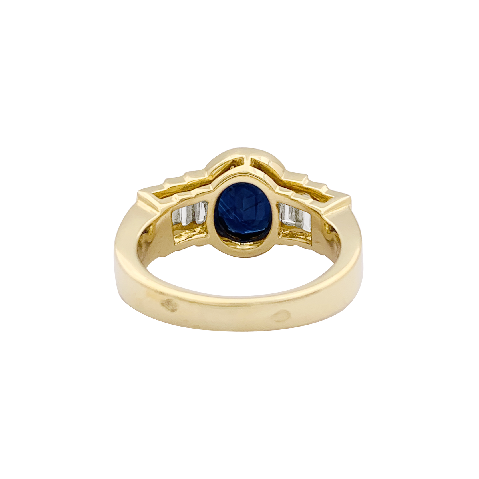 Bague Mellerio en or jaune saphir et diamants.