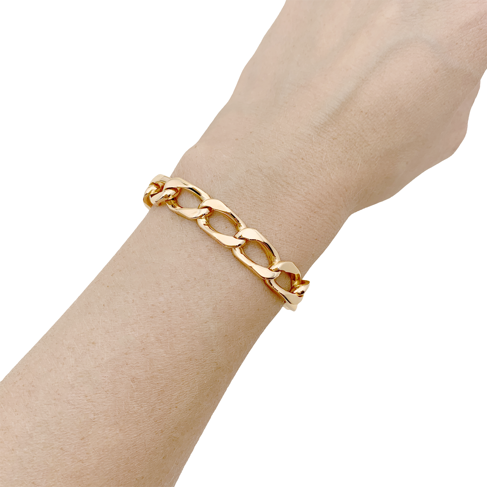 Bracelet gourmette or rose.