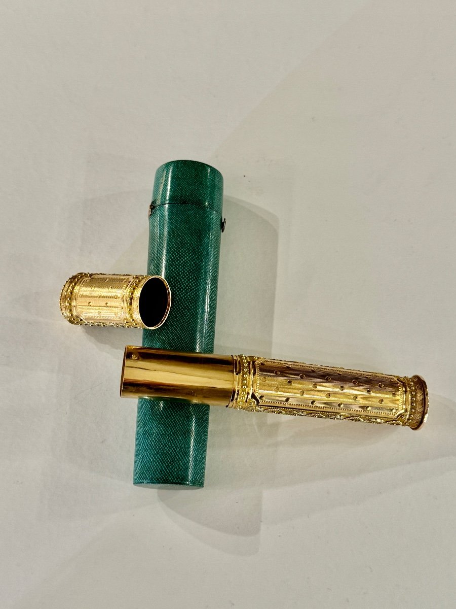 Gold Sealing Wax Case Galuchat Case Louis XVI Period